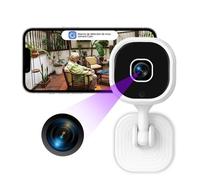 Mini caméra de surveillance pour bébé, 1080P, voix bidirectionnelle, fonction d'alarme ，rotation à 360°, suivi automatique