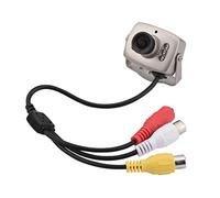 Mini Caméra de Vidéosurveillance Analogique Filaire, Objectif Grand Angle 3,6 Mm, Caméra de Surveillance Vidéo Audio pour Parking D'hôtel à Domicile de la(Système PAL (livré avec étiquette))