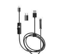Mini Caméra Endoscope 3 en 1, 1M, 7MM, Micro USB Type-c, LED Étanche, Inspection De Voiture des Images Claires Précises(1M 7MM Soft Cable)