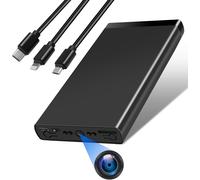 Mini Camera Espion Avec Audio, Hd 1080P Caméra Espion Discrète, 10000Mah Power Bank Caméra Cachée Sans Wifi, Spy Cam Avec Vision Nocturne Pour La Sécurité Dans Les Maisons, Les Bureaux, Etc.