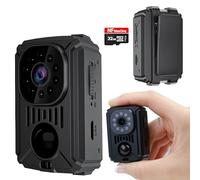Mini Camera Espion sans WiFi - Camera de Surveillance sans Internet, Detecteur de Mouvement, Longue autonomie, Camera sans WiFi Voiture,Camera Espion Discrete, Invisible, MicroSD 32Gb, Camera Voiture
