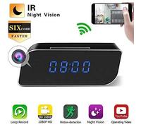 Mini caméra espion WiFi cachée avec réveil- moniteur bébé- caméra de surveillance HD 1080p avec détection de mouvement- enregi[208]