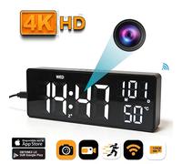 Mini caméra horloge WiFi sans fil 1080P avec détection de mouvement, sécurité intérieure pour la maison et le bureau, DVR, caméra d'alarme P2P Add Korean plug