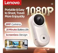 Mini caméra magnétique Lenovo 1080P HD, caméra d'action sportive, micro sans fil, ultra portable, enregistrement d'action DV Vlog pour moto White