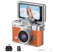 Mini Caméra Numérique avec écran LCD De 1,47 Pouce, Caméra Ccd Rétro 1080p, Objectif Rabattable, Caméscope Numérique for Enfants, Débutants, Voyages, Fêtes Et Vlogs, Enregistreur Vidéo(Yellow)