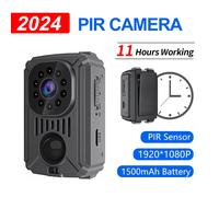 Mini Caméra Numérique Portable 1080P, Enregistreur Vidéo Porté par la Police, Petit Corps, Vision Nocturne, Révélation, Caméscope Miniature, Veille 90 Jours Pir NO-WIFI CAEARE