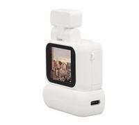 Mini Caméra Porte-clés, Caméscope Enregistreur Vidéo de Poche Minuscule 1080P, avec écran de 1,44 Pouces, Caméra Miniature avec Flash, Filtres Intégrés (White)