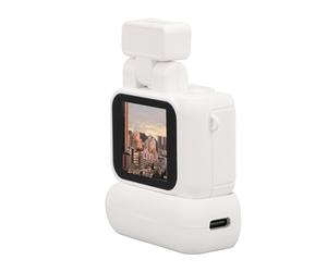 Mini Caméra Porte-clés, Caméscope Enregistreur Vidéo de Poche Minuscule 1080P, avec écran de 1,44 Pouces, Caméra Miniature avec Flash, Filtres Intégrés (White)