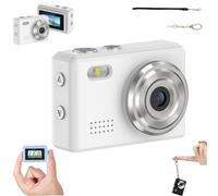 Mini caméra Porte-clés, Mini Appareil Photo numérique rétro 1080p Full HD, avec Carte SD de 16 Go, autonomie de 100 Minutes, pour l'enregistrement d'études en Voyage (Blanc sans Carte mémoire)