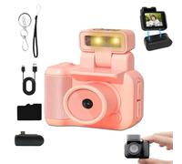 Mini Caméra Porte-Clés Rétro Gen.2, Format De Poche Amusant avec Une Touche Vintage avec Flash Rabattable À 90° Et Mode 6 Filtres, Écran HD 1080p, Facile À Capturer Le Moment Merveilleux (Pink)