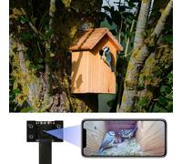 Mini caméra pour nichoir, Wi-FI 4K HD, avec Transmission en Direct sur téléphone Portable, Vision Nocturne, Batterie, Camera pour Mangeoire, Caméra d'observation des Oiseaux.[G379]