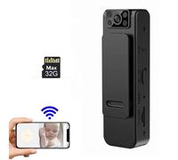 Mini camera sans fil 1080p - FAMICAM - 12 millions pixels 400mah wifi vision nocturne infrarouge conception du clip arrière Noir
