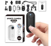 Mini Camera Sport 1080P Taille Pouce avec Clip Rotatif 360°et Clip Magnétique Action Cam Enregistrement POV Mains Libres Camera Portable Vlogging 120° pour Velo Moto Enregistrement Audio Vidéo (Noir)