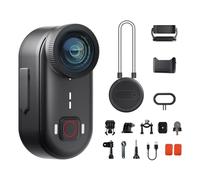 Mini Caméra Sport 4K avec Action Pod & 64GB Intégrée, Stabilisation EIS 6-Axes, Camera Portable Étanche 10M, Caméra POV avec Pendentif Magnétique et Clip Rotatif (Easy Clip) pour Vlog/Moto/Vélo