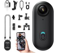 Mini Caméra Sport Action Cam WiFi 1080P avec 32 Go, Caméra 360° pour Voyages et Outdoor