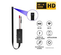 Mini caméra WiFi HD4K améliorée, prend en charge la détection de mouvement, la visualisation à distance, la résolution améliorée, caméra sans fil pour bricolage à domicile 90 degree camera