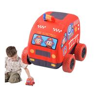 Mini camions à tirer,mini voitures à tirer - Jouets de mini camions de dessin animé - Véhicules souples à puissance de friction, voitures à traction pour tout-petits, âgés de 1 à 3 ans, filles et garç