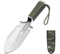 Mini Camping Shovel,Portable Military Shovel,Stainless Steel Garden Shovel,8 In 1 Survival Camping Shovel Non-Slip Handle Multifunctional For Hiking And Gardening