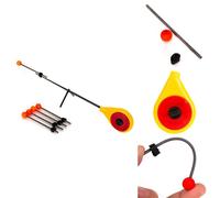 Mini caña de pescar portátil para exteriores, equipo de pesca de hielo con 5 uds., accesorios de pesca de primavera con bola roja