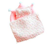 Mini canapé-lit pour - Ensemble 3 pièces Compatible avec Taille 20 cm avec oreillers | Meubles de Chambre à Coucher Mignons, Accessoires de Figurines en Peluche, Couverture de Matelas Doux pour