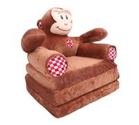 Mini canapé Multifonctionnel pour Enfants, Chaise écologique pour Tout-Petits, pour Dormir et Se Prélasser à L'extérieur, en Velours Cristal (Forme d'argent)