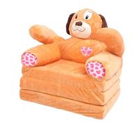 Mini canapé Multifonctionnel pour Enfants, Chaise pour Tout-Petits, pour Dormir et Se Prélasser à L'extérieur, en Velours Cristal (Forme de Chien)