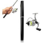 Mini-Canne à Pêche Télescopique Pliable et Portable avec Moulinet à Lancer - Kit D'assortiment pour Matériel