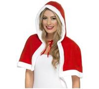 Mini Cape De Mere Noel Avec Capuche - Rouge rouge G