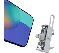 Mini Capsule Power Bank 5000 Mah - Haute Capacité, Charge Rapide 10,5w, Câble Intégré, Lumières Led¿Mode Sos - Une Batterie Externe Ultra-Compacte Et Polyvalente (Prise Lighting + Câble Usb-C)