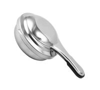 Mini Caquelon à Fondue au Chocolat Argenté en Acier Inoxydable | Couvercle Protecteur Inclus, Chauffage Pratique et Extinction Sûre, pour Camping et Repas Familiaux