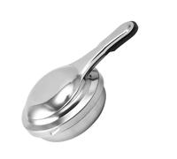 Mini Caquelon à Fondue en Acier Inoxydable, Portable, Argenté | Couvercle de Protection Inclus, Usage en Randonnée et Repas Dehors, Chauffe et Maintien Pratiques