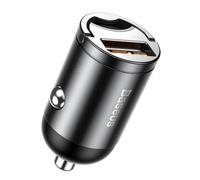 Mini CARGADOR DE COCHE BASEUS Tiny Star, USB, QC 3.0, 30W (Gris)
