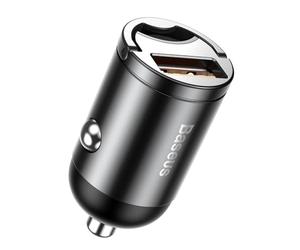 Mini CARGADOR DE COCHE BASEUS Tiny Star, USB, QC 3.0, 30W (Gris)