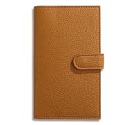 Mini Carnet Agenda hebdomadaire A6 compact avec couverture en cuir, idéal for planifier vos déplacements. Organisez votre semaine sans effort(Brown)