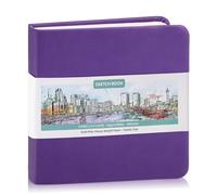 Mini carnet de croquis de poche à couverture rigide - 12,7 x 12,7 cm - 44,5 kg/160 g/m² - Petit carnet de croquis de voyage pour adultes, artistes, idéal pour cadeau (violet)