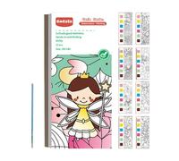 Mini carnet de peinture aquarelle avec bloc de peinture et stylo, carnet de croquis aquarelle de 19 x 8 cm, livre de voyage de 20 pages, livre de coloriage à l'eau pour et adultes