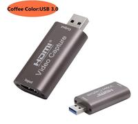 Mini carte de capture vidéo HDMI 4K USB 2.0 3.0,1080P 60FPS,plaque téléphone ordinateur jeu boîtier statique diffusion en direct - Type Coffee Color