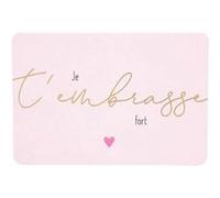 Mini Carte De Voeux - Amour / Amitié - Je T' Embrasse Fort G