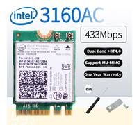 Mini carte PCIE sans fil Intel,bande touristique,Bluetooth,adaptateur WiFi,AC 7260,7260HMW,3160,7265,3165,8260 - Type intel 3160 NGW
