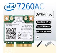 Mini carte PCIE sans fil Intel,bande touristique,Bluetooth,adaptateur WiFi,AC 7260,7260HMW,3160,7265,3165,8260 - Type intel 7260 PCI-E