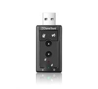 Mini carte son externe USB vers 3.5mm,adaptateur audio stéréo petpour haut-parleur Android P1 7 8,casque d'ordinateur portable - Type 7.1 Channel