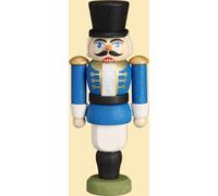 Mini Casse-Noisettes Hussard Bleu Hxlxp = 9x4x3cm Neuf Noël Seiffen Nutcracker