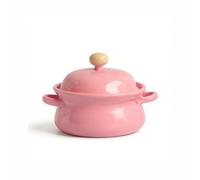 Mini casserole à soupe miniature couleur bonbon avec couvercle - Ustensiles de cuisine pour maison de poupée - Accessoires de cuisine (rose)