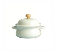 Mini casserole à soupe miniature couleur bonbon avec couvercle - Ustensiles de cuisine pour maison de poupée - Accessoires de cuisine (blanc)