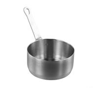 Mini casserole en acier inoxydable de 100 ml avec long manche pour chauffer le lait, faire des sauces, cuire du porridge ou du café, casserole compacte adaptée pour une utilisation sur la cuisinière