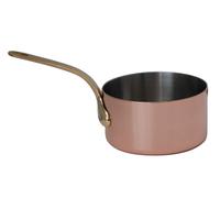 Mini casserole Inocuivre en cuivre-inox sans couvercle queue Laiton ø10cm