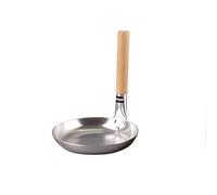 Mini casserole sans bâton en bois droit poignée plate à fond plat poêle pochée à œuf petite friture 17 cm, a (a) Vision