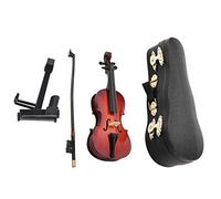 Mini Cello Décoratif en Bois, Réplique d'Instrument de Musique avec Étui, Ornement de Bureau, 14 cm, Cadeau Musical