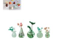 Mini Ceramic Vase Refrigerator Magnets, Mini Vase Magnets for Fridge, 3D Magnet Set for Kitchen (A)