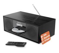Mini Chaîne Hi-Fi Lecteur CD Bluetooth DAB+ et Radio FM | Stéréo 60W avec Port USB, MP3, AUX | Affichage LED